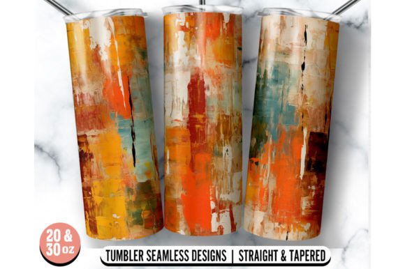 Abstract Oil Painting Skinny Tumbler Wrap Graphics