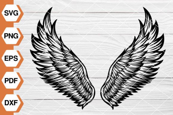 Angel Wings Heart SVG EP-140: Graphics & Illustrations for Editorial Impact