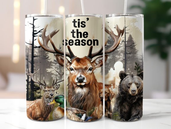 Deer Hunting Tumbler Wrap for Men PNG: Graphics & Tumbler Wraps