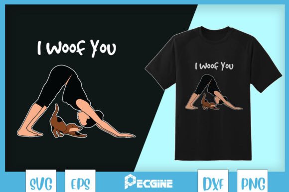 Dog Yoga Pose Funny Yoga SVG Graphics for Crafts