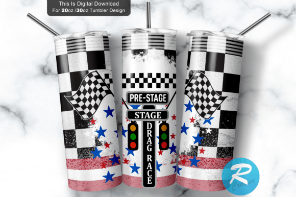 Drag Racing Tumbler PNG: Graphics for Crafts & Content