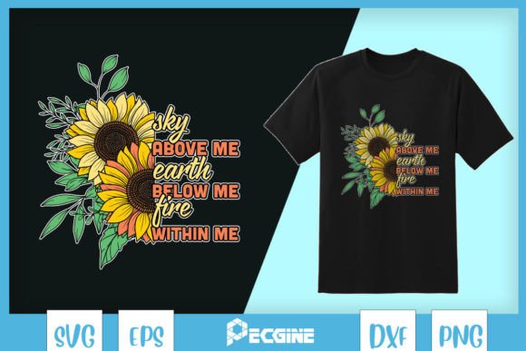 Fire Within Me Sunflower SVG