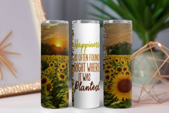 Happiness Tumbler Wrap 20oz: Graphics for Crafts & Content