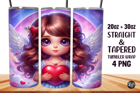 Heart Valentine’s Day Tumbler Wrap Graphics
