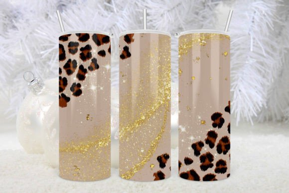Leopard Gold Glitter Valentine Tumbler Graphics & Crafts