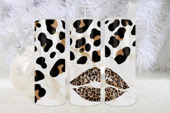 Leopard Lip Love Valentine Tumbler Warp: Graphics for Crafts