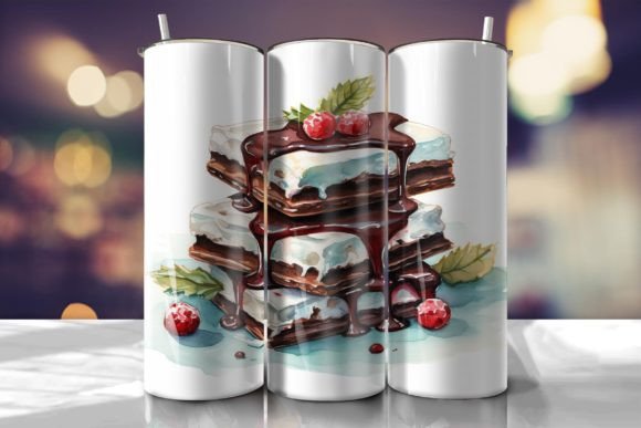 Marshmallow Dessert Tumbler Graphics & Tumbler Wraps