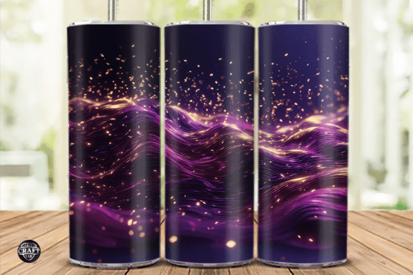 Purple Waves Tumbler Wrap 20oz PNG: Graphics for Vibrant Tumbler Wraps