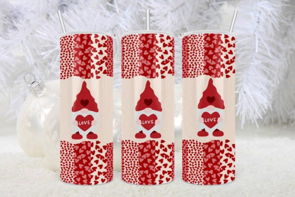 Red Gnome Tumbler Loves Sublimation: Graphics for Crafts & Local Branding