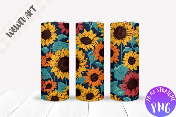 Sunflowers Pattern Tumbler Wrap: Graphics for Crafts-Driven Branding