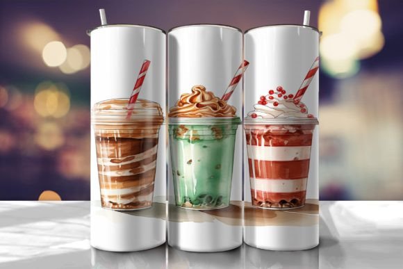 Three Coffee Tumbler Wrap: Graphics for Tumbler Wraps