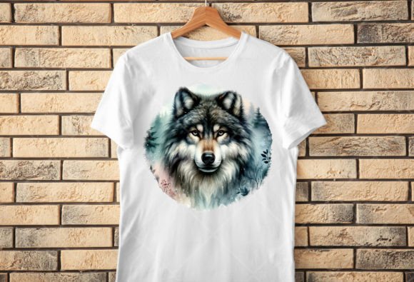 Watercolor Art Wolf PNG for Tumbler: Graphics & T-Shirt Designs
