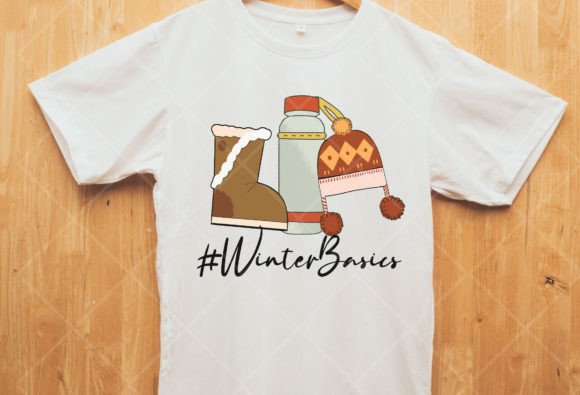 Winter Basics Stanley Tumbler PNG: Graphics for T-Shirt Designs